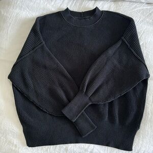 Black aerie pullover sweater - free people easy street tunic look-alike